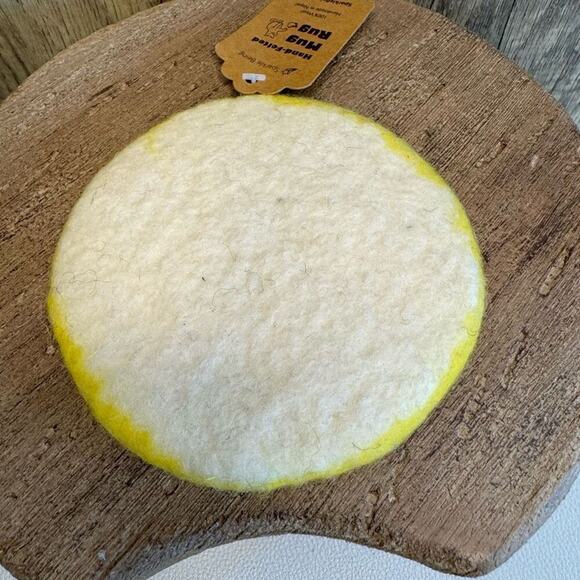 Felt Lemon Coaster Mug Rug Home Decor Gift for Boho NEW FAST SHIP - Picture 4 of 4